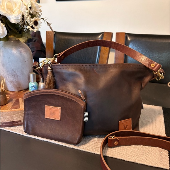 Meanwhile Back On The Farm Handbags - Meanwhile Back On the Farm Midi Hobo w/ makeup pouch